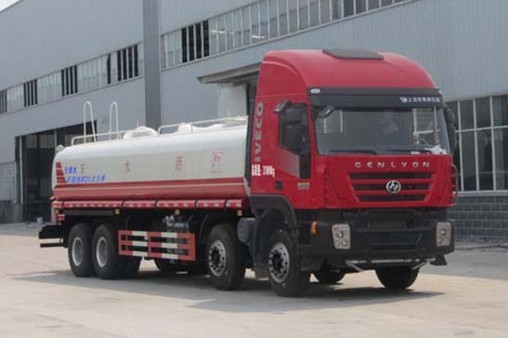 25噸灑水車多少錢_紅巖前四后八25噸綠化灑水車廠家價格3