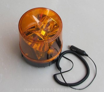 灑水車黃色圓警示燈-大圓轉燈-24V旋轉吸頂燈帶磁鐵4