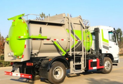 東風KL5國六9m3圓罐餐廚垃圾車圖片 東風KL5國六9m3圓罐餐廚垃圾車圖片